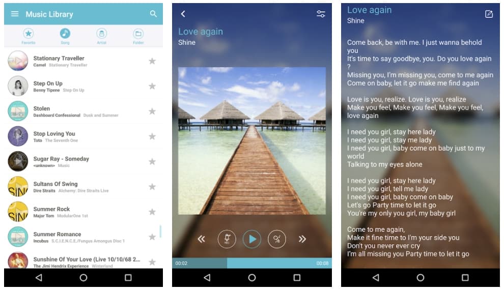 Tampilan aplikasi SingPlay - Perekam Karaoke MP3